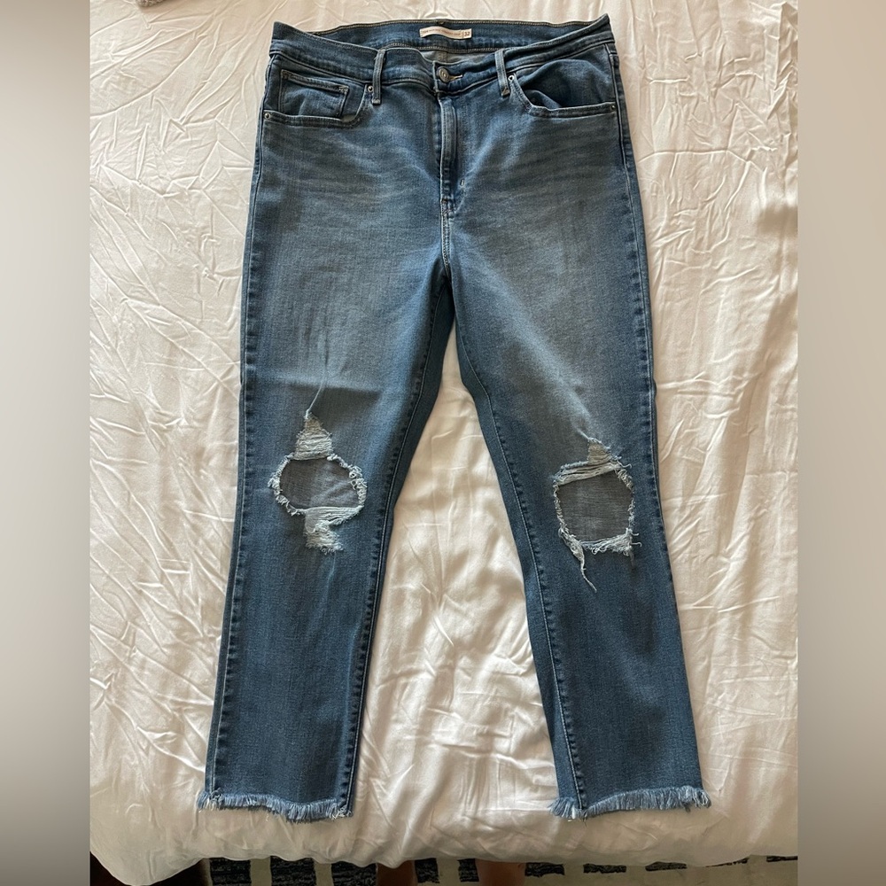 Levi’s straight crop jeans